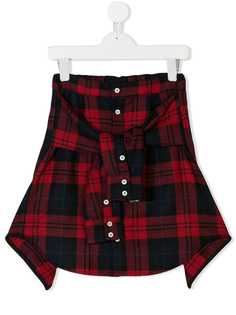 Dsquared2 Kids юбка в клетку тартан с поясом