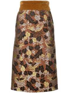 Jill Stuart жаккардовая юбка-карандаш с цветочным принтом