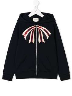 Gucci Kids толстовка с капюшоном и вышивкой