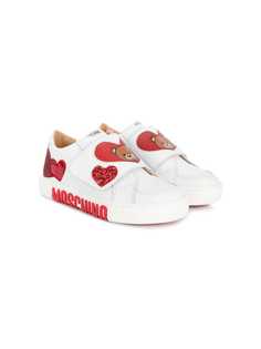 Moschino Kids teddybear heart sneakers
