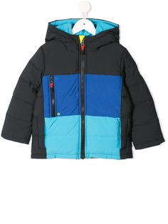 Paul Smith Junior дутая куртка дизайна "колор-блок"