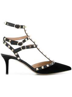 Valentino Rockstud velvet slingback pumps