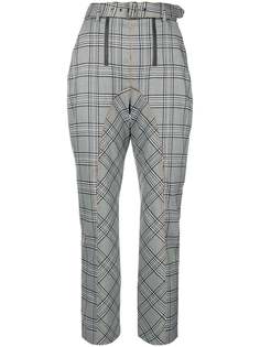 Self-Portrait plaid tailored trousers