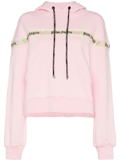 Palm Angels толстовка с капюшоном и цветочной отделкой с логотипом
