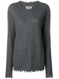 Uma Wang свитер с подолом с эффектом потертости