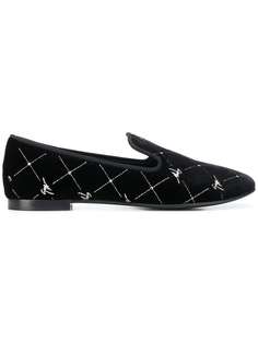 Giuseppe Zanotti Design балетки с вышивкой