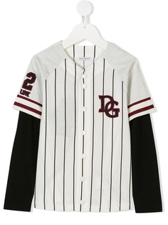 Dolce & Gabbana Kids многослойная бейсбольная рубашка