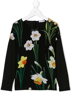 Dolce & Gabbana Kids топ с принтом нарциссов