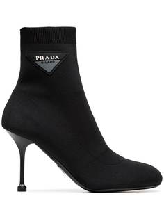 Prada ботильоны с носочной вставкой