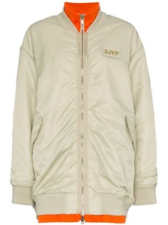 SJYP двухсторонняя куртка-бомбер в стиле оверсайз