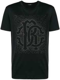 Roberto Cavalli studded heraldic style logo T-shirt
