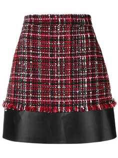 Alexander McQueen короткая твидовая юбка