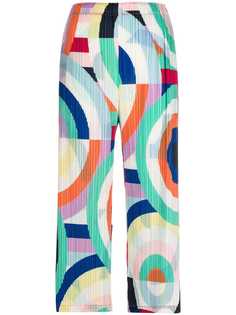 Pleats Please By Issey Miyake graphic print pleated trousers