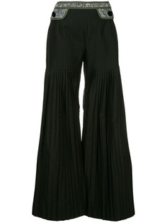 Huishan Zhang pleated flared trousers