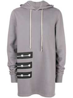 Rick Owens DRKSHDW толстовка с капюшоном и заплатками