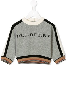 Burberry Kids свитер с контрастным вышитым логотипом