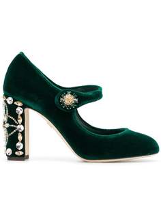 Dolce & Gabbana velvet Mary Jane pumps