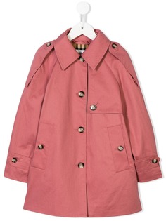 Burberry Kids однобортный тренч