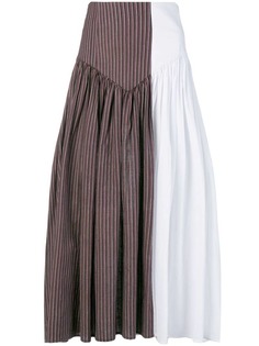 Atelier Bâba two-tone gathered skirt
