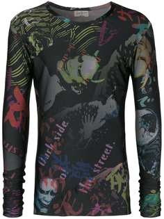 Yohji Yamamoto футболка с принтом