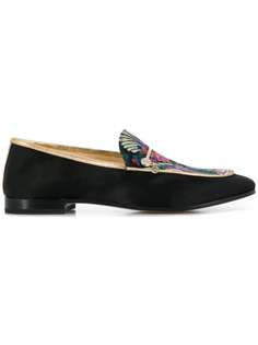 Fabi floral embroidered loafers