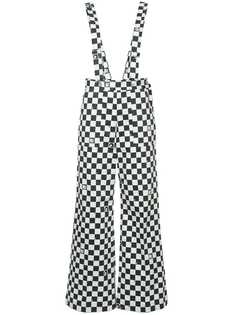G.V.G.V. dungaree-style checkered trousers