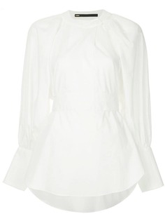 Muller Of Yoshiokubo tie waist flared shirt