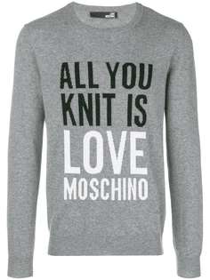 Love Moschino свитер со слоганом
