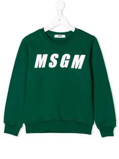 Msgm Kids толстовка с принтом логотипа