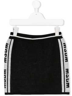 Msgm Kids юбка мини с полосками с логотипом по бокам