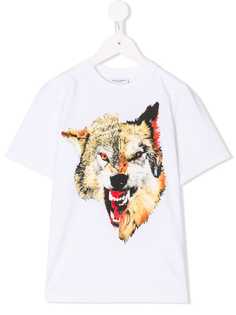 Marcelo Burlon County Of Milan Kids футболка с принтом волка