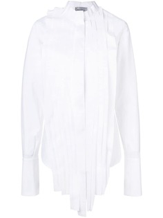 Balossa White Shirt плиссированная рубашка с планкой