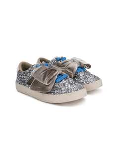 Douuod Kids bow-detail glitter sneakers