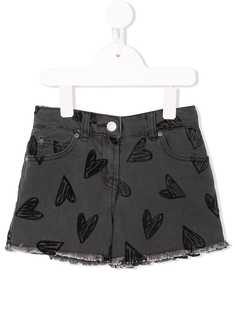 Stella Mccartney Kids джинсовые шорты с принтом сердец