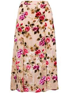 Alice+Olivia юбка миди Athena с разрезами