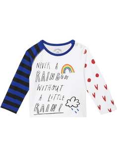 Burberry Kids топ с длинными рукавами и графическим принтом