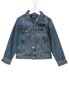 Tommy Hilfiger Junior джинсовая куртка с вышитым логотипом