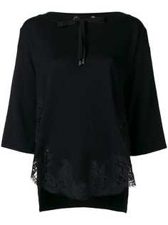 Ermanno Ermanno lace trim top