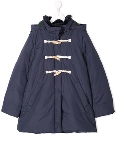 Familiar hooded duffle coat