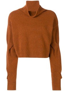 T By Alexander Wang укороченный джемпер с высокой горловиной