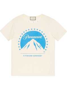 Gucci футболка в стиле оверсайз с логотипом Paramount