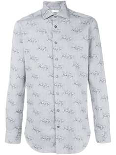 Etro horse race print shirt