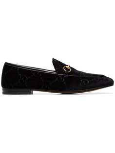 Gucci бархатные лоферы Jordaan GG