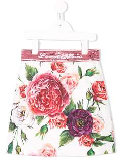 Dolce & Gabbana Kids юбка мини с принтом роз