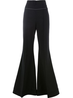 Vera Wang contrast stitch flared trousers