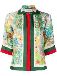 Gucci рубашка с цветочным принтом