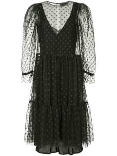GINGER & SMART Amity dotted sheer dress