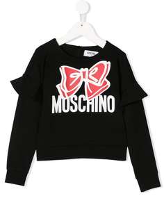 Moschino Kids толстовка с принтом банта