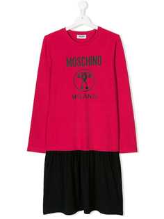 Moschino Kids повседневное платье с принтом логотипа