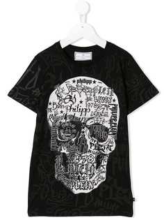 Philipp Plein Junior skull logo T-shirt